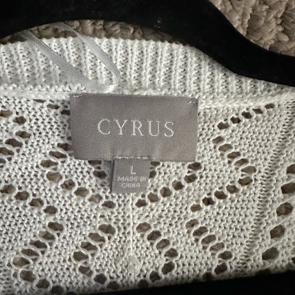 Cyrus Ivory Pointelle Cardigan - Picture 2 of 6